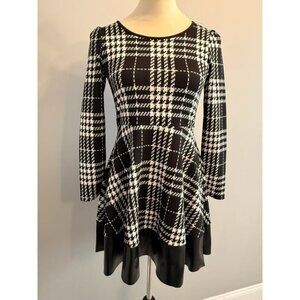 Soprano girls large (size 14) black/white faux leather Boutique dress